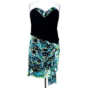 BCBG Maxazria Runway Trapunto Dress Size 12 Women Bustier Strapless $398 NWT